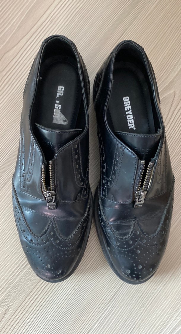 Kemerli Siyah Deri Kadın Klasik Ayakkabı - Görsel 2