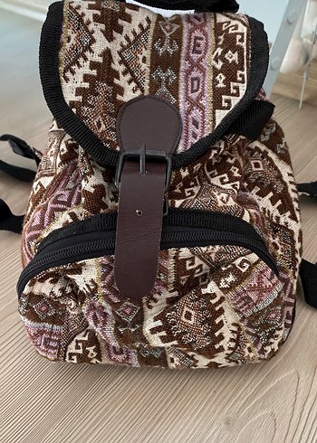 Bohem Tarzı Kemer Tokalı Sırt Çantası - Görsel 2