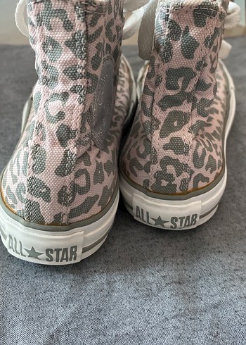 Pembe Gri Desenli Yüksek Topuklu Kadın Spor Ayakkabı - Görsel 3