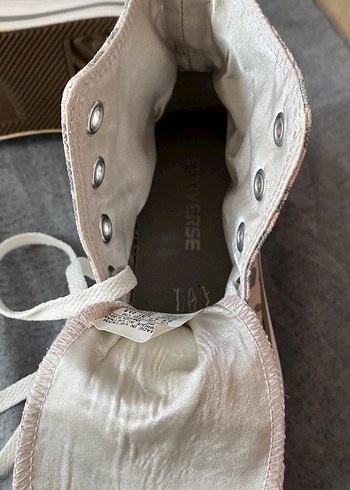 Pembe Gri Desenli Yüksek Topuklu Kadın Spor Ayakkabı - Görsel 5