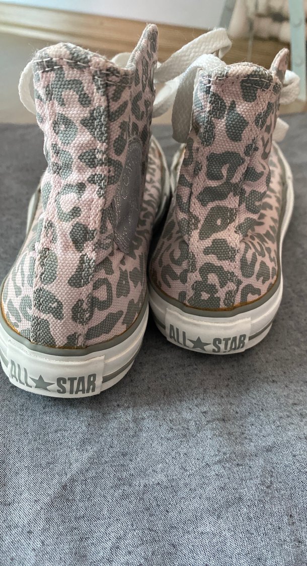 Pembe Gri Desenli Yüksek Topuklu Kadın Spor Ayakkabı - Görsel 3