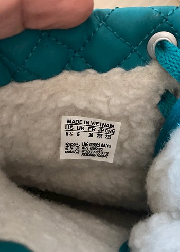 Adidas Turkuaz Süet Bağcıklı Kadın Spor Ayakkabı - Görsel 5