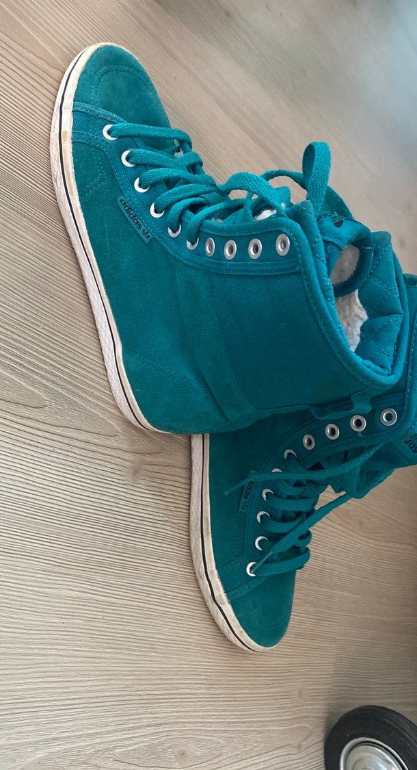 Adidas Turkuaz Süet Bağcıklı Kadın Spor Ayakkabı - Görsel 2