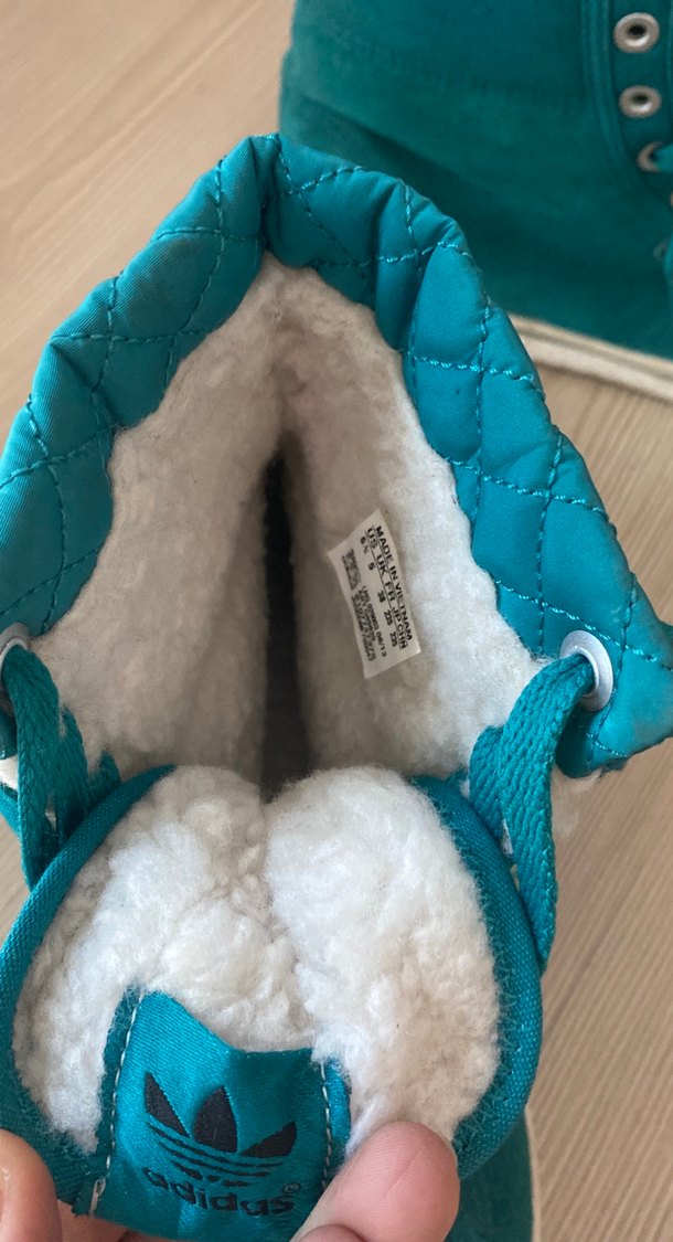 Adidas Turkuaz Süet Bağcıklı Kadın Spor Ayakkabı - Görsel 4