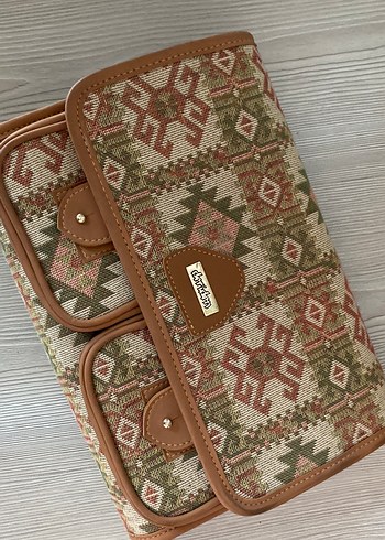 Bohem Etnik Desenli Kahverengi Kadın Çanta - Görsel 3