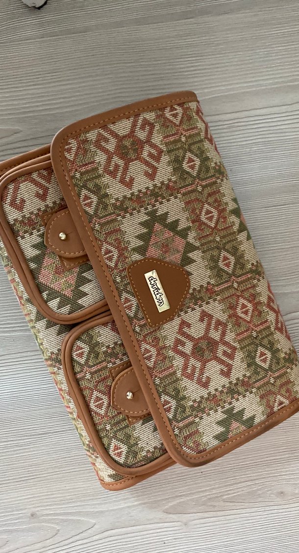 Bohem Etnik Desenli Kahverengi Kadın Çanta - Görsel 3