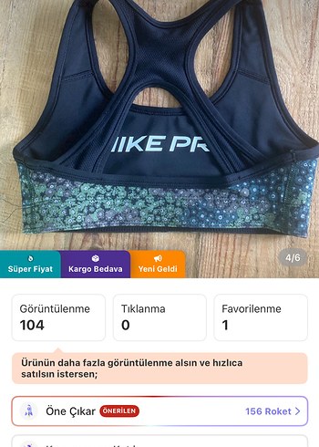 Nike Baskılı Yeşil Spor Büstiyer - Görsel 4