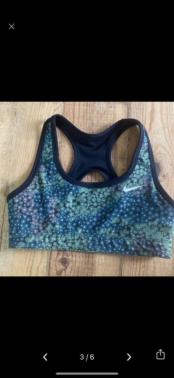 Nike Baskılı Yeşil Spor Büstiyer - Görsel 2