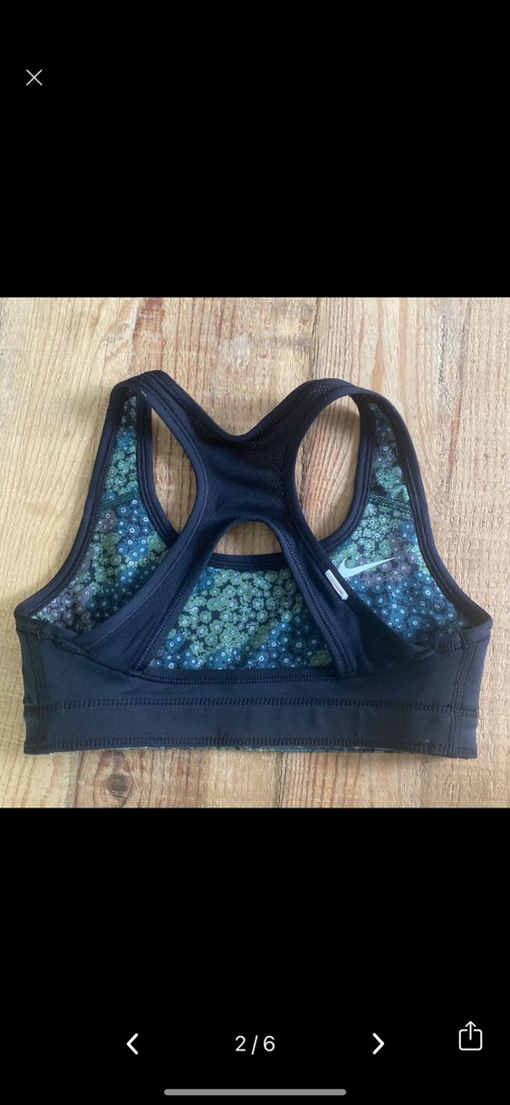 Nike Baskılı Yeşil Spor Büstiyer - Görsel 5