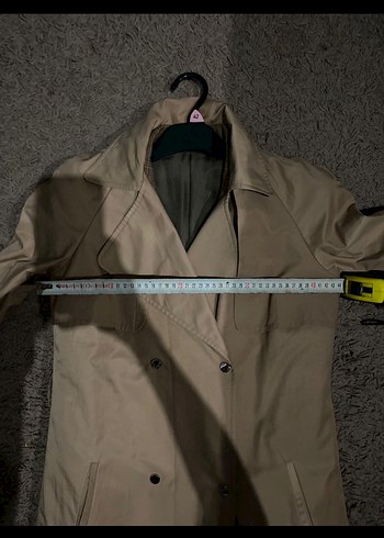 Bej Kadın Midi Trençkot Kemerli - Görsel 8