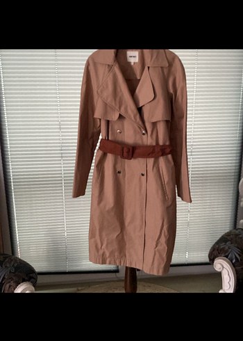 Bej Kadın Midi Trençkot Kemerli - Görsel 3