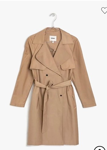 Bej Kadın Midi Trençkot Kemerli - Görsel 2