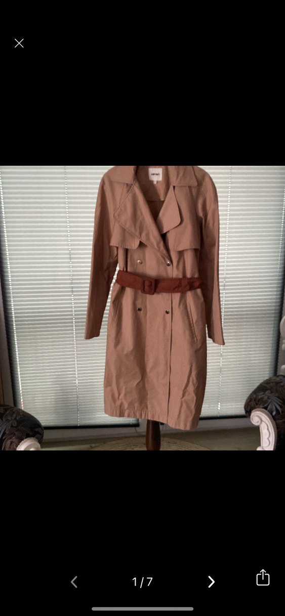 Bej Kadın Midi Trençkot Kemerli - Görsel 3