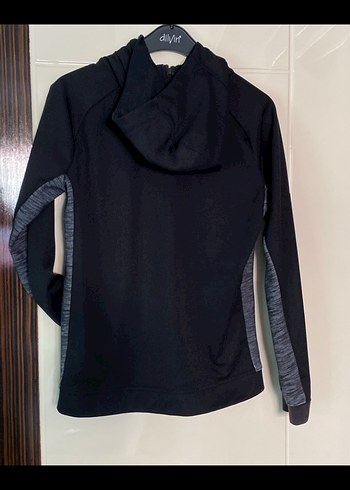 Erkek Siyah Fermuarlı Spor Sweatshirt - Görsel 2