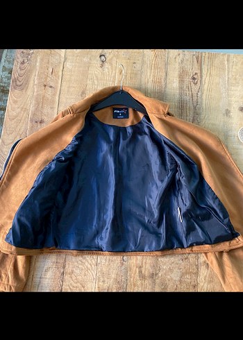 Kahverengi Süet Biker Kadın Ceket - Görsel 4