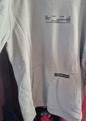 l Beden Les benjaminGri Kapüşonlu erkekSweatshirt