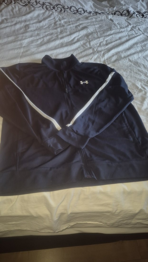 under armaur Erkek Siyah Fermuarlı eşofman üstü - Görsel 2