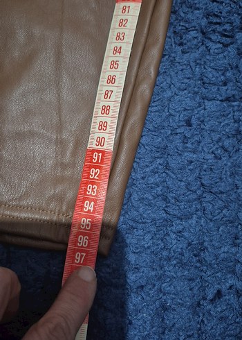 Kahverengi Deri Kadın Pantolon - Görsel 4