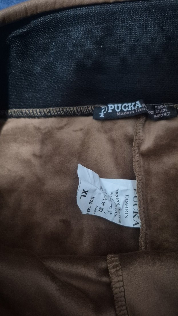 Kahverengi Deri Kadın Pantolon - Görsel 2