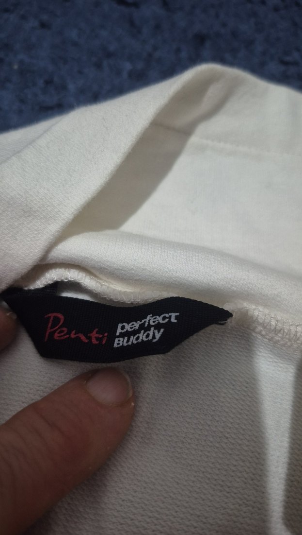 Kadın Beyaz Yüksek Yakalı Fermuarlı Sweatshirt - Görsel 2