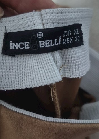 Bej Süet Kadın Pantolon - Görsel 2