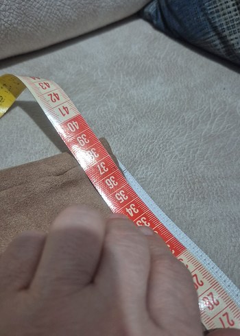 Bej Süet Kadın Pantolon - Görsel 6