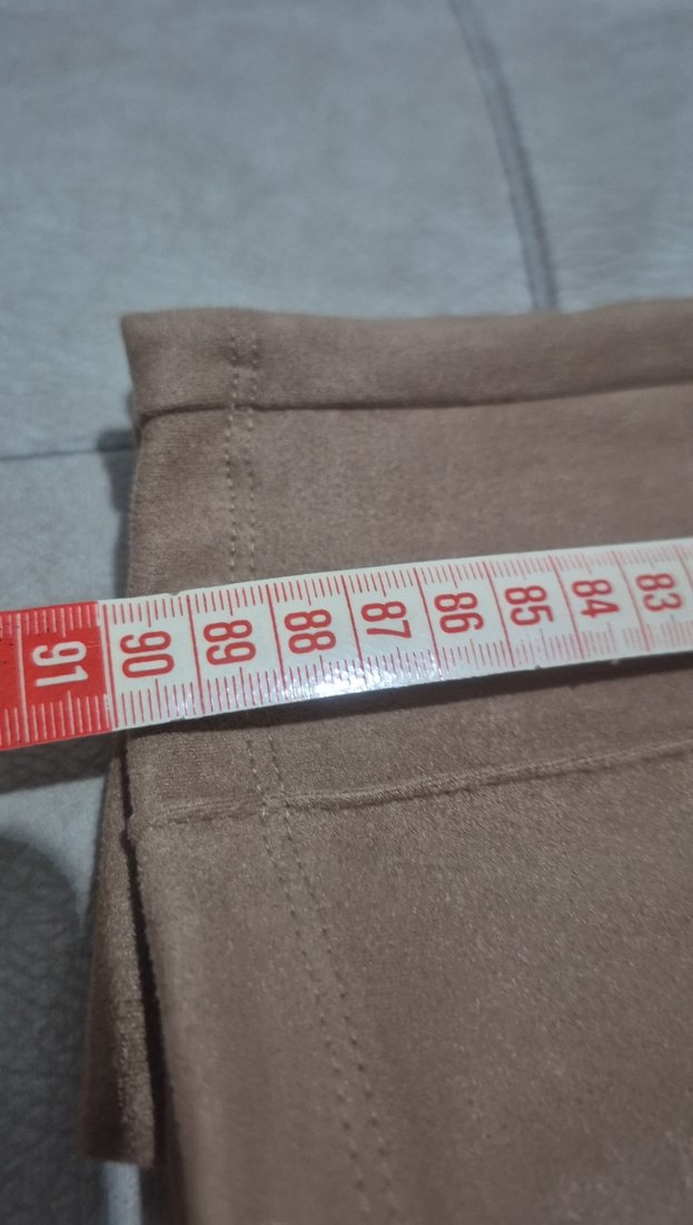 Bej Süet Kadın Pantolon - Görsel 3