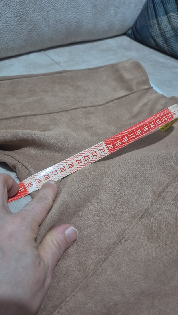 Bej Süet Kadın Pantolon - Görsel 4