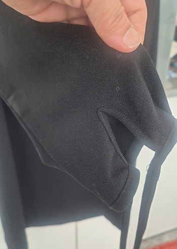 42 Beden siyah Renk Siyah Yüksek Yakalı Uzun Kollu Midi Tunik