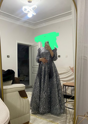 Uzun Gri Yılan Desenli Drapeli
Nişan abiye düğün abiye - Görsel 7