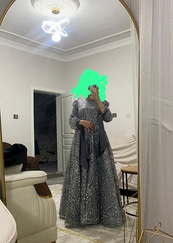 Uzun Gri Yılan Desenli Drapeli
Nişan abiye düğün abiye - Görsel 8