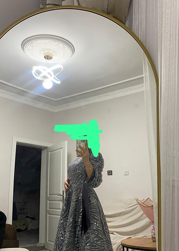 Uzun Gri Yılan Desenli Drapeli
Nişan abiye düğün abiye - Görsel 6