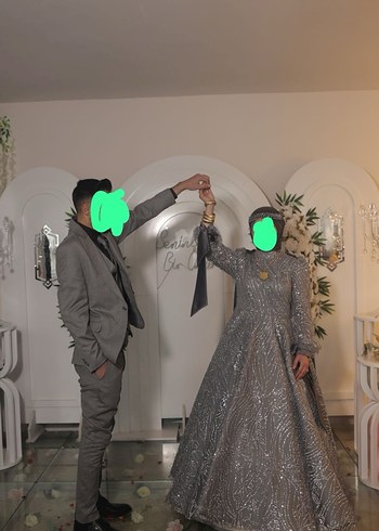 Uzun Gri Yılan Desenli Drapeli
Nişan abiye düğün abiye - Görsel 2