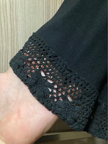 xl Beden DANTEL DETAYLI BLUZ