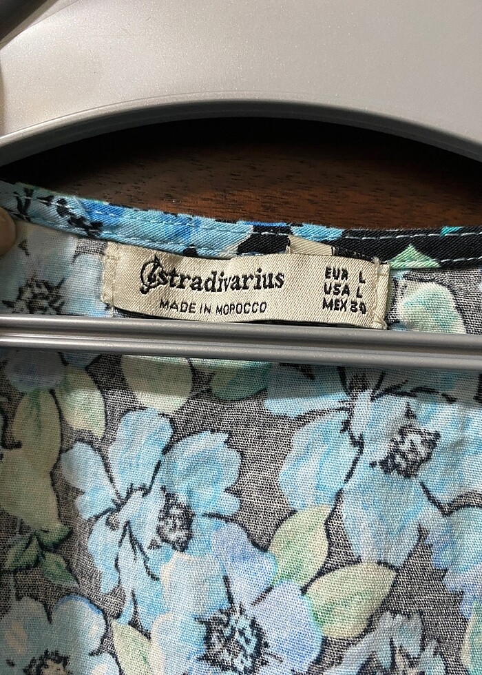 mavi çiçekli elbise - Görsel 2