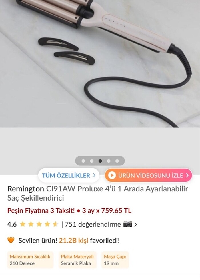 SIFIR REMİNGTON SAÇ MAŞASI - Görsel 5