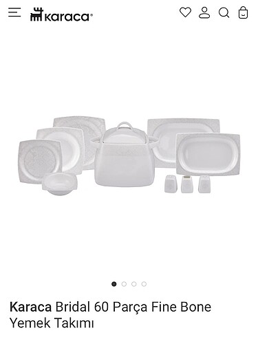 Karaca yemek takımı