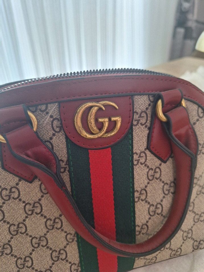 Kahverengi Parıltılı Klasik Kadın Çanta - Görsel 2