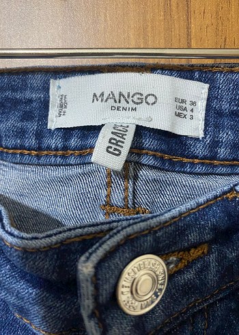 s Beden Mavi Kadın Denim Normal Kesim Pantolon