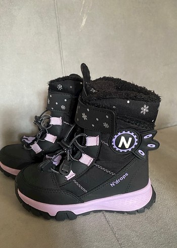 Mor Kız Çocuk Botu Velcro Bağcıklı