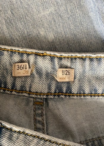 36 Beden Gri Yırtık Bol Kesim Denim Kadın Jean