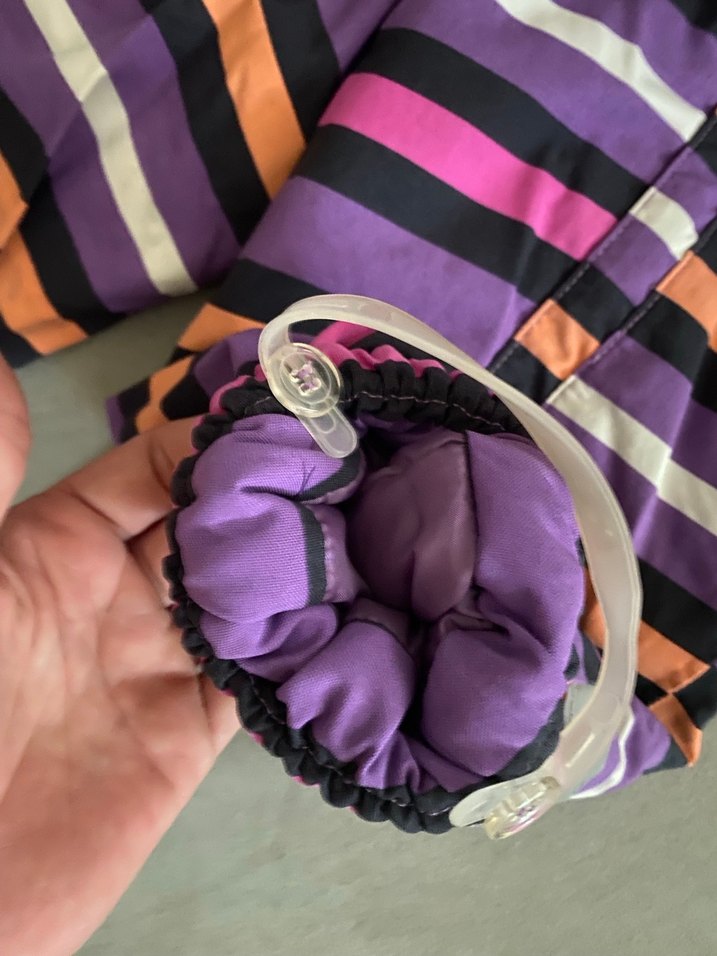 Mor Çizgili Bebek Kayak Tulumu - Görsel 2