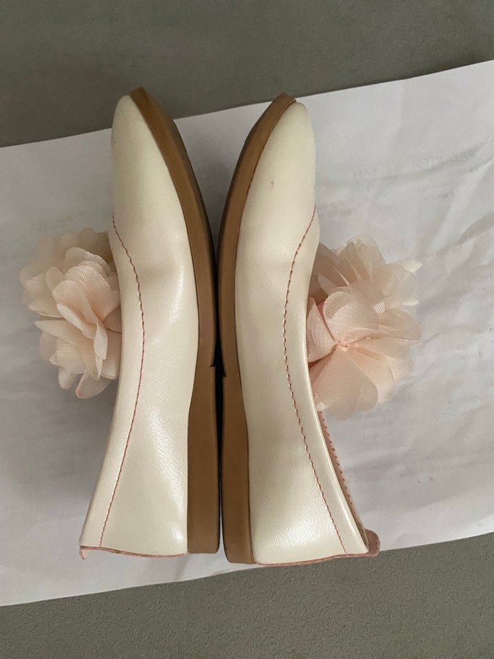 Kız Çocuk Bej Fırfırlı Babet - Görsel 5