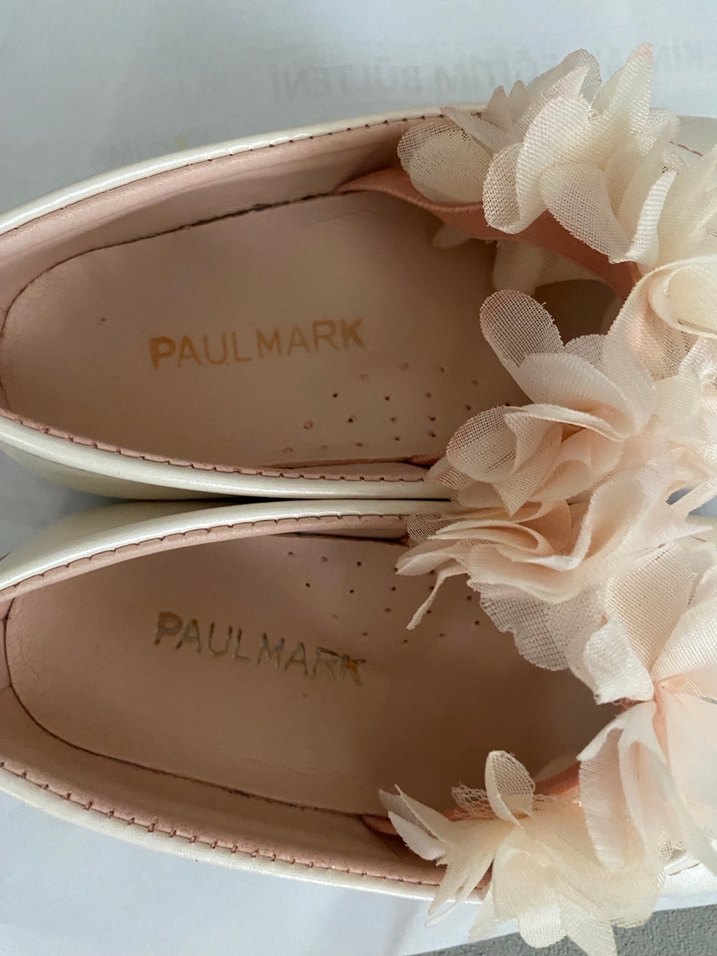 Kız Çocuk Bej Fırfırlı Babet - Görsel 2