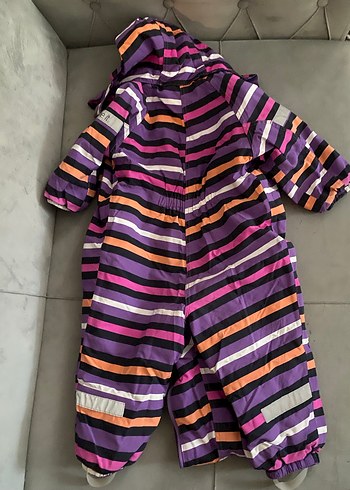 Koyu Mor Bağlamalı Desenli Bebek Tulumu - Görsel 7