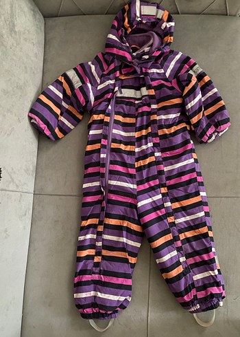 Mor Bağlamalı Desenli Bebek Tulum - Görsel 2