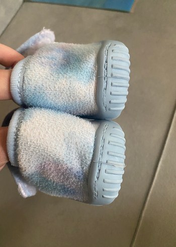 Kız Çocuk Mavi Baskılı Sıcak Ev Terliği - Görsel 3