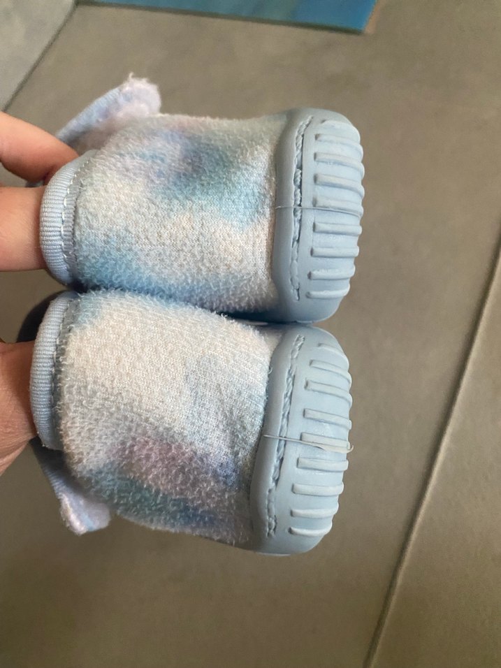 Kız Çocuk Mavi Baskılı Sıcak Ev Terliği - Görsel 3