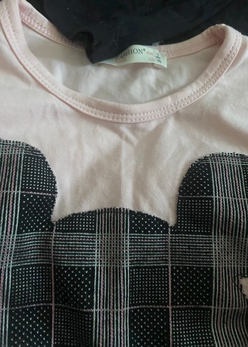 Kız Çocuk Siyah Uzun Kollu Tişört Fırfırlı - Görsel 3