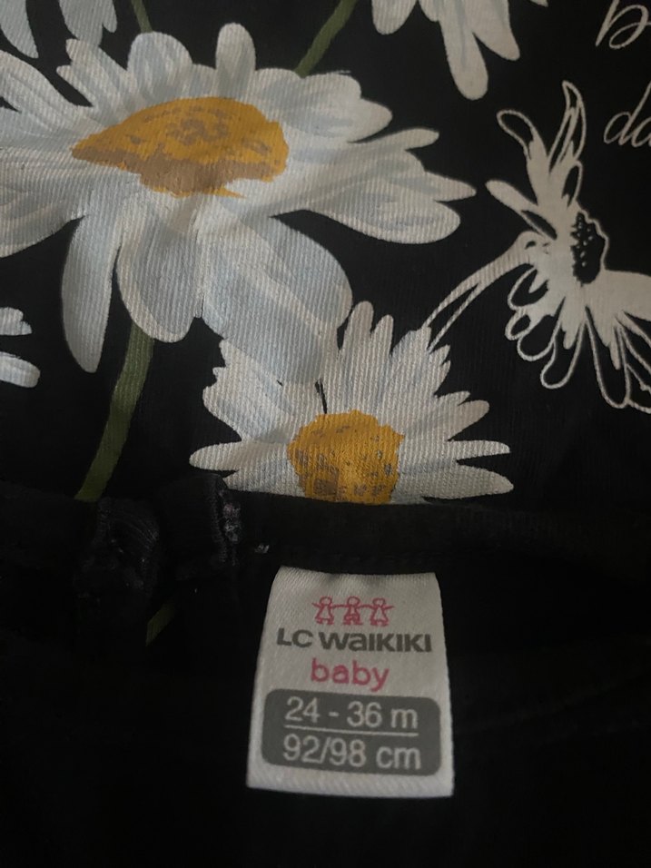 Kız Çocuk Siyah Uzun Kollu Tişört Fırfırlı - Görsel 2